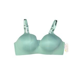 Auden Smooth Lightly Lined Wirefree Nursing Bra Sage Green Size 40D NWT